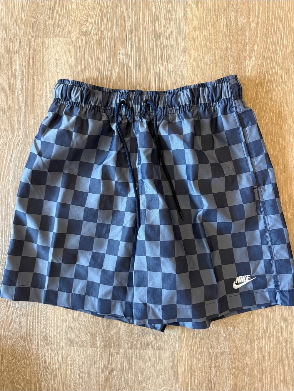 Nike Men’s Small Blue Checkerboard Athletic Shorts